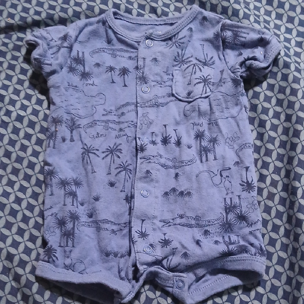 Carter's Baby Romper with Tropical Print